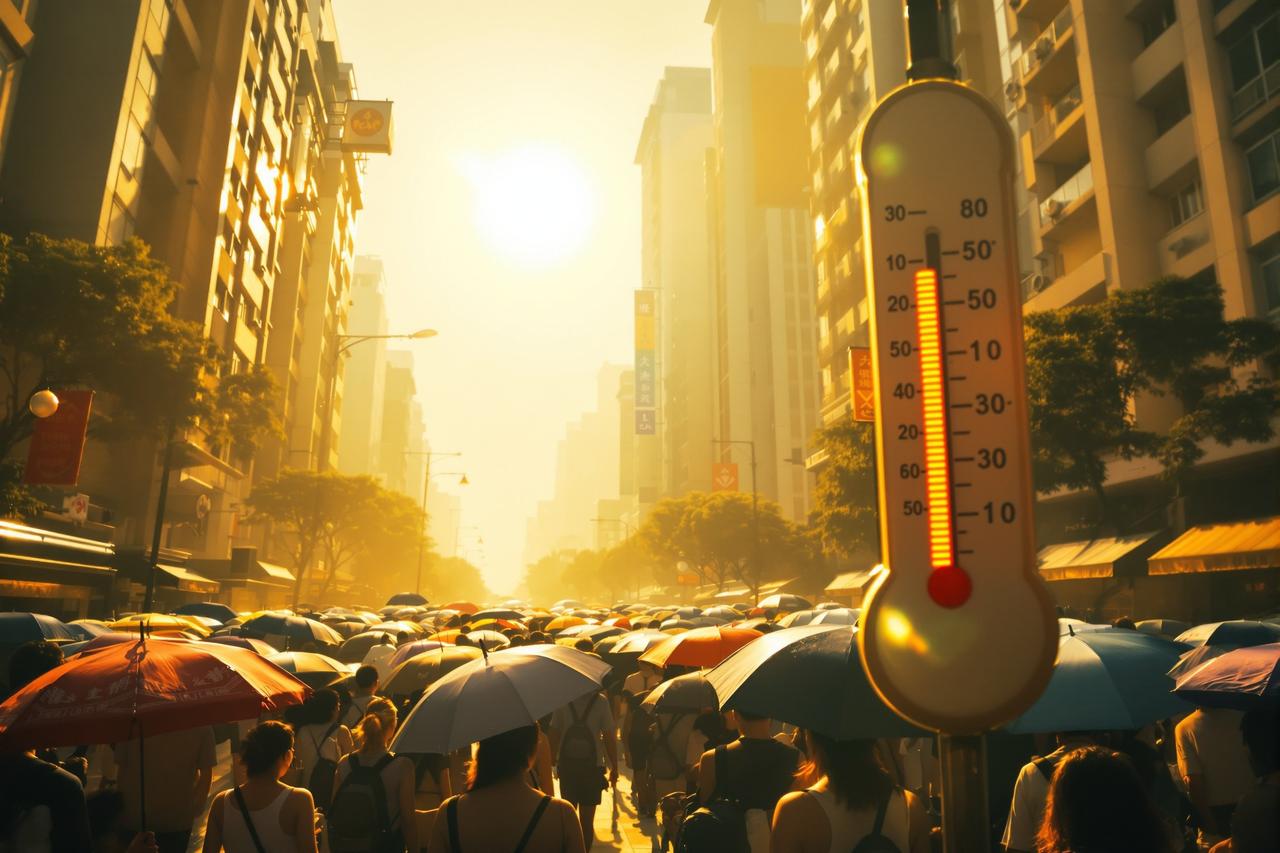 多地高温破历史极值民生新闻配图